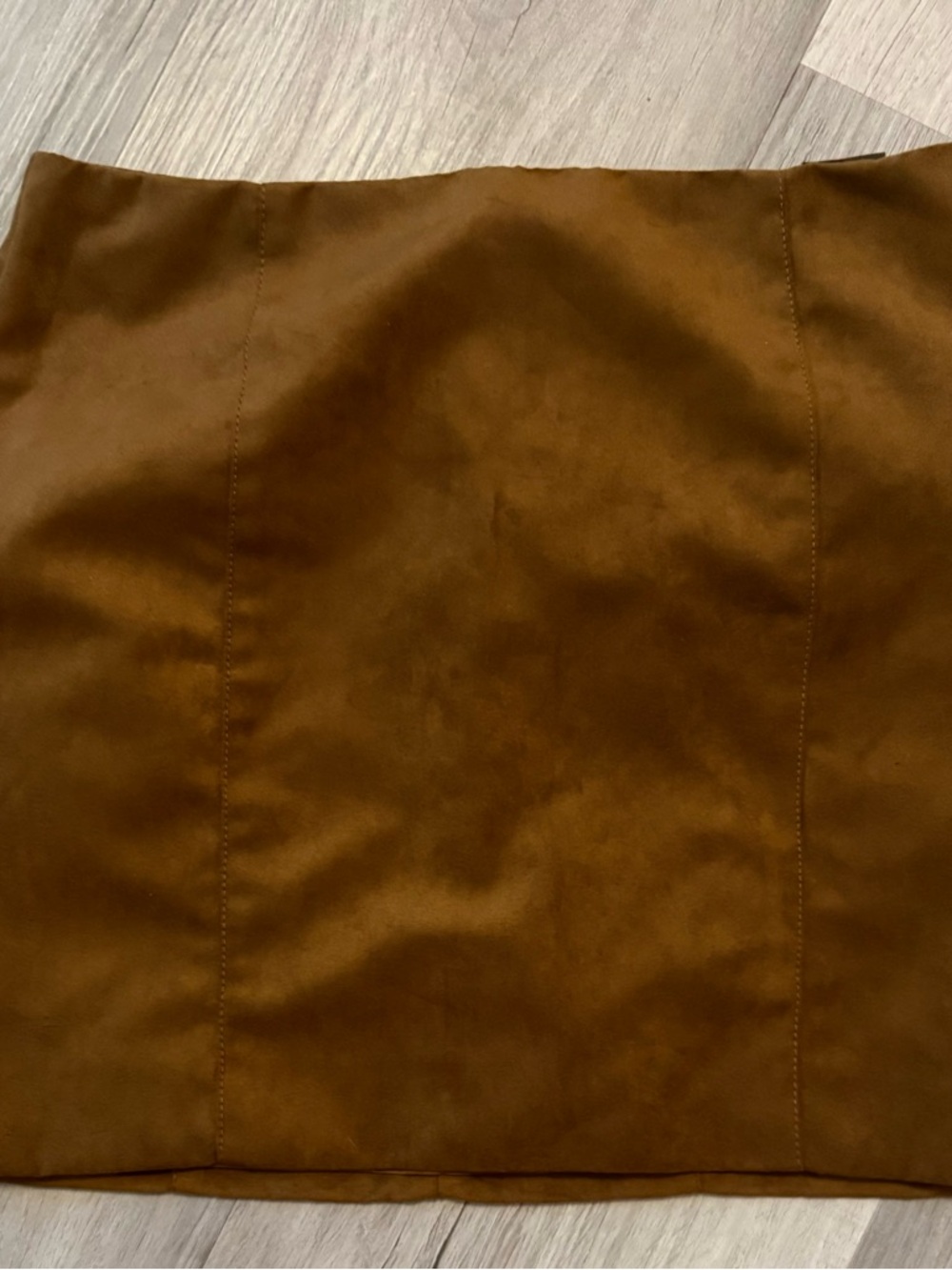 H&M Chestnut Brown Suede-Look Mini Skirt